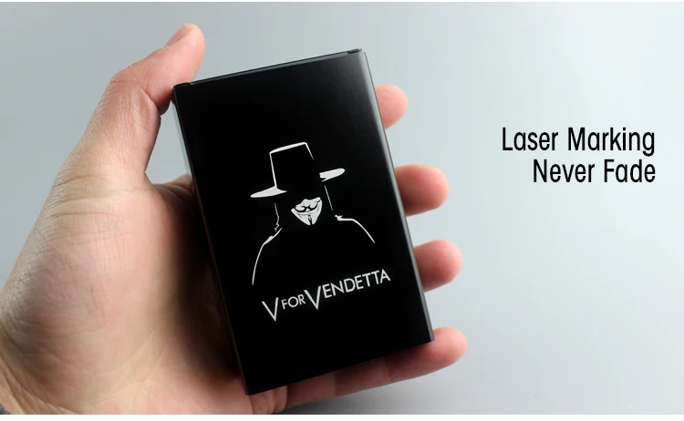 Металлический чехол для сигарет V-Vendetta V для маски вендетты, подарок для фанатов фильмов, производный продукт, раздвижная коробка для сигарет, аксессуары для курения