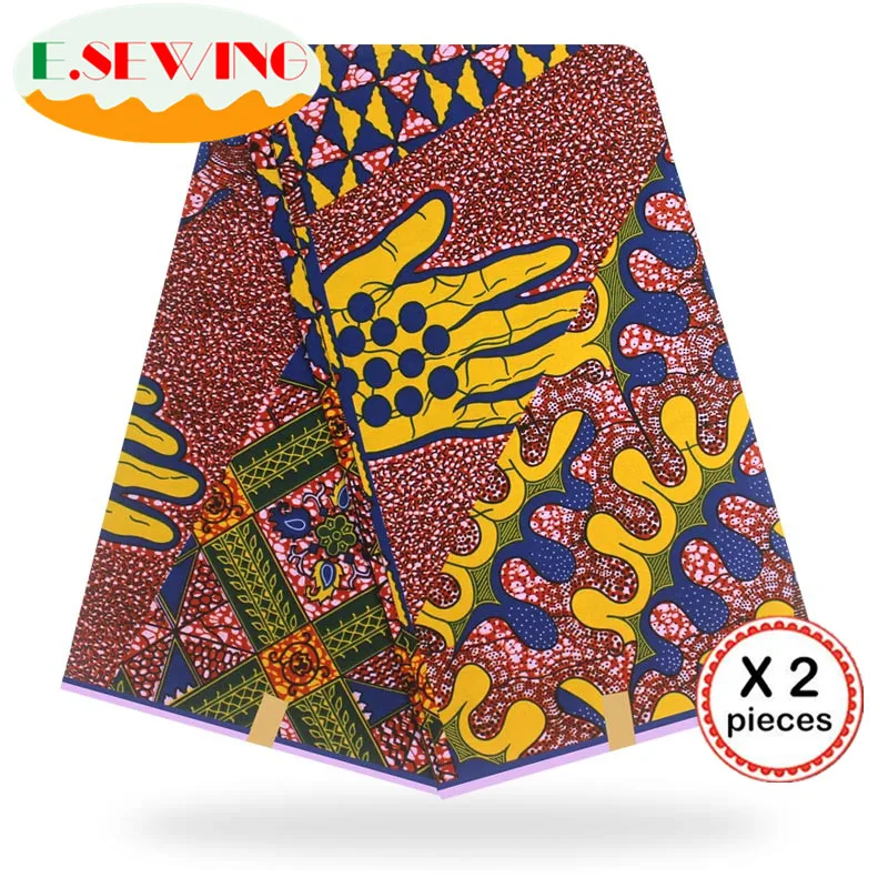 Африканская восковая ткань с принтом Анкара для шитья Анкара африканская ткань 12 ярдов нигерийская хлопковая ткань Гана для платья 81018