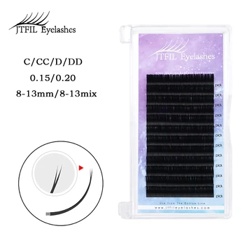 

Flat Ellipse Lashes Flat Lash Extension for Professionals with Split Tips Soft Silk Flat Eye Lashes Matte Black Lash CC/DD Curl