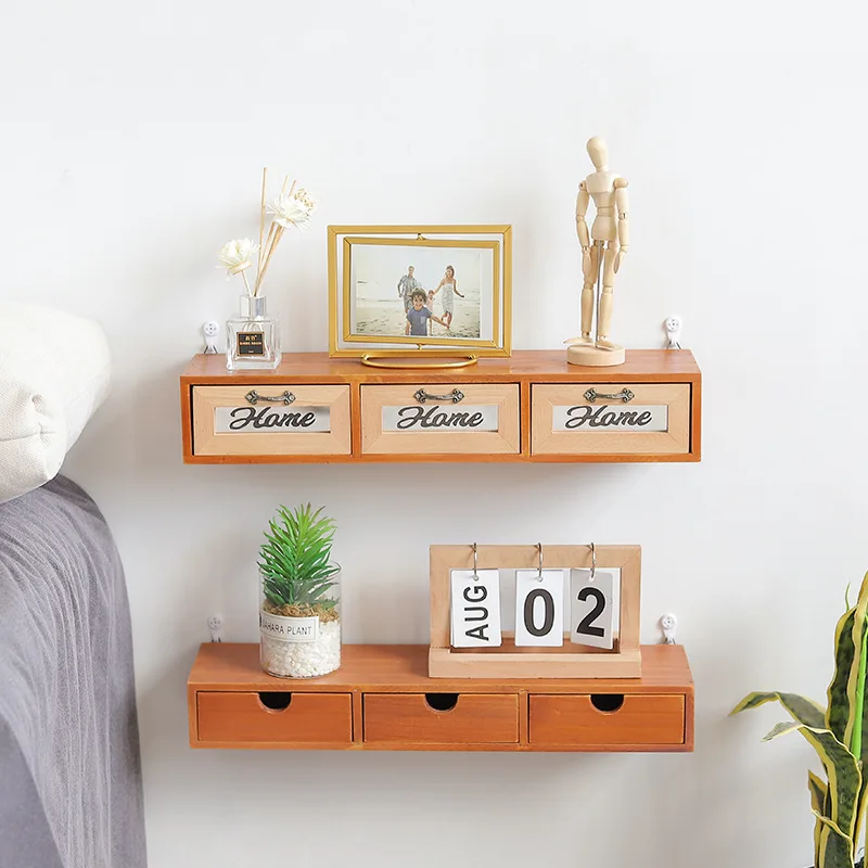 

Vintage Wall Hanging Wooden Storage Box Storage Drawer Wooden Chest Of Drawers Jewelry Cosmetics Organizer Office Storage Shelf