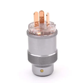 

Piece Krell Hi-End Male Pure copper AU Mains Power Plug Australia stardard Copper Connector Cable Cord 3 Pin HiFi
