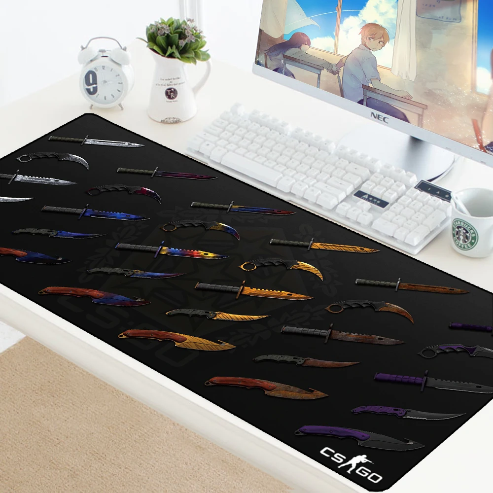 CS GO геймер Мышь Pad нож в стиле игры &quotCounter Strike&quot Non slip клавиатура коврик CSGO pad для PC