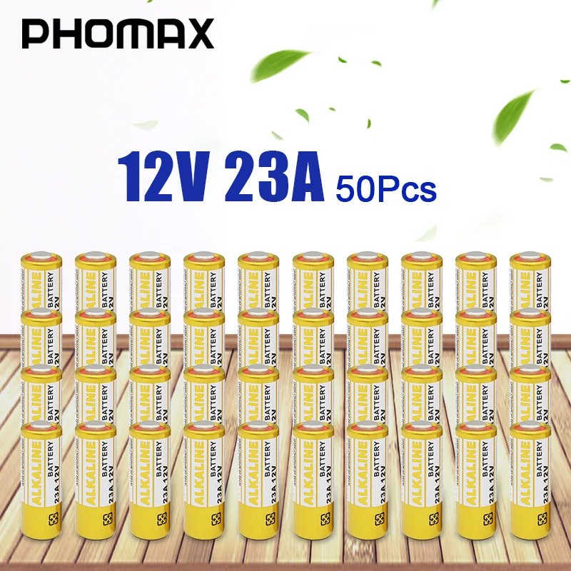 PHOMAX 50 шт./упак. cухая щелочная батарея 23a 12v электрическая игрушечная одноразовые акумуляторная батарея 8F10R 8LR23 CA20 A23 L1028 23AE часы batteri|Батарейки| - AliExpress
