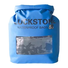 8L походы на одно плечо водонепроницаемая сумка для плавания вверх по тесту водонепроницаемая сумка для мобильного телефона камера визуальная водонепроницаемая сумка(синий