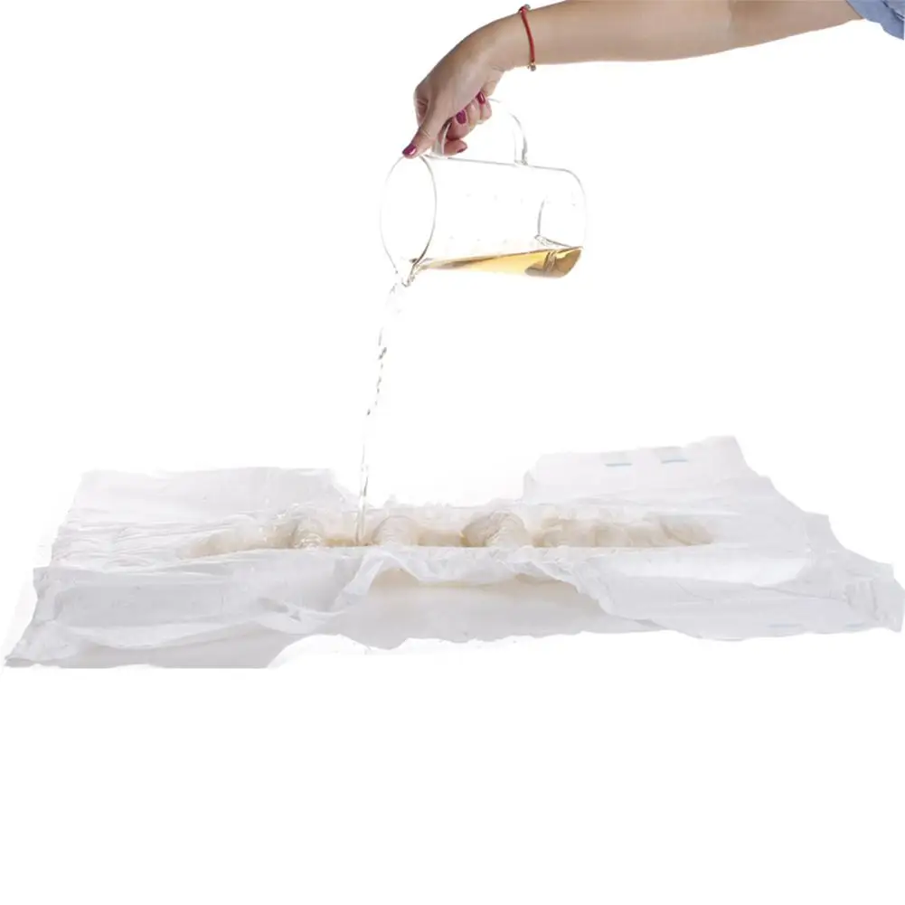 10pcs pack Super Absorbency Adult Diaper Pants 1300ml Pure Cotton Nappy Comfort Nappy Unisex Incontinence Adult 4