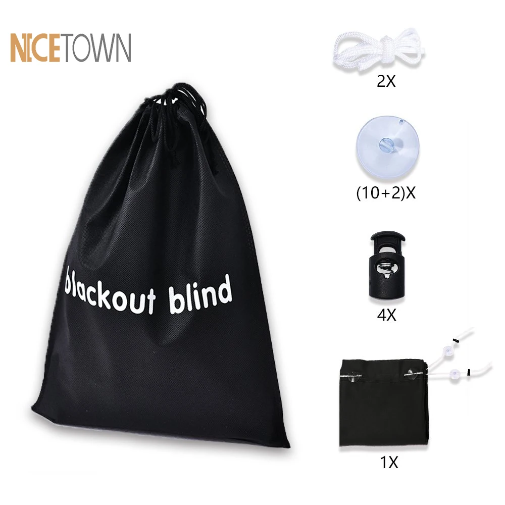 Blinds Window Cover Portable Adjustable Travel Blackout Curtains