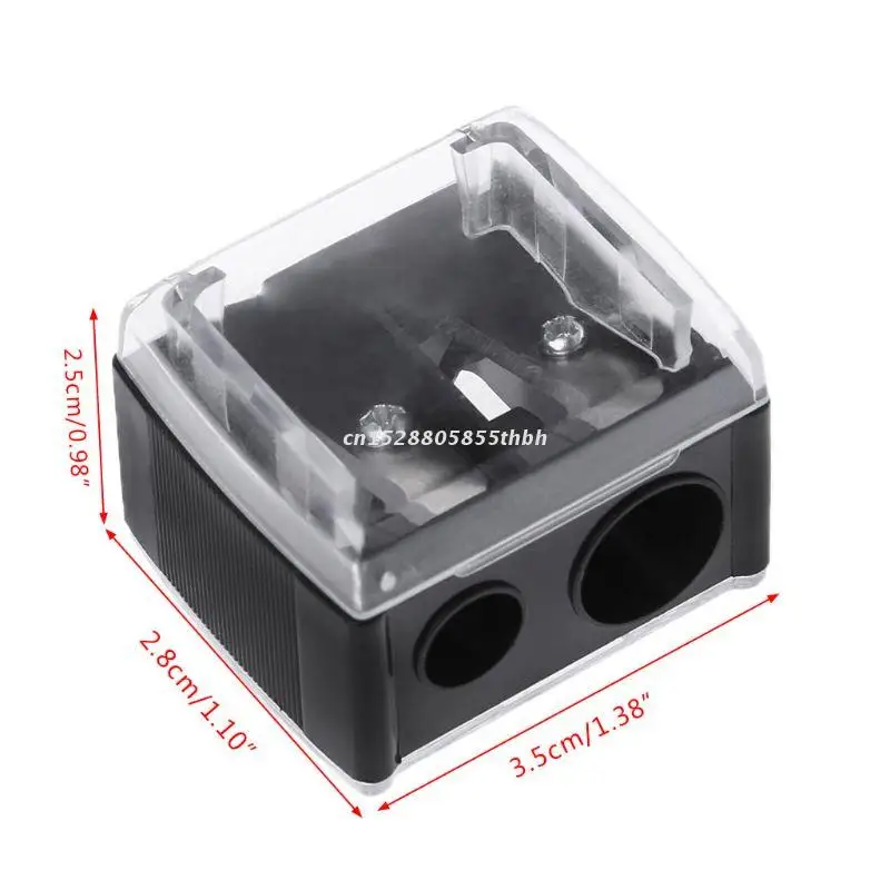 Pencil Sharpener 2 Holes Cosmetic Pencil Sharpener for Eyebrow Lip Liner Eyeliner Pen Tool