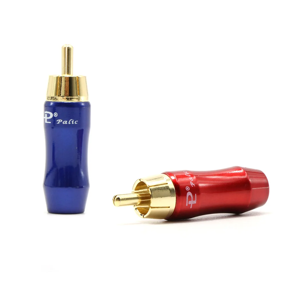 4 шт. pailiccs латунный позолоченный rca штекер сигнальная линия разъем hifi аксессуар