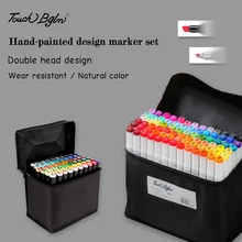 Фломастер аниме студент дизайн маркера для новичков белый стержень с двумя головками алкогольных жирной 30/40/60/80 маркеры цветные карандаши молни