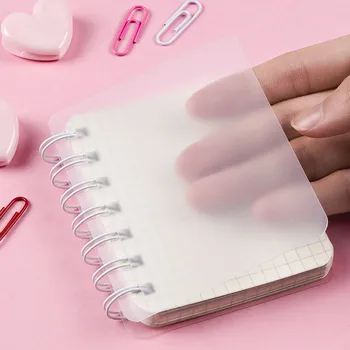 

Portable Mini Coil Spiral Notebook Loose Leaf Binder Planner PP Cover Dotted Line Paper Diary Office Accessories School Supplies