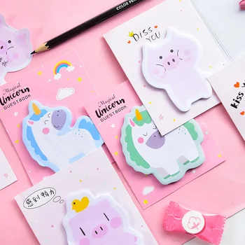 

30 Pcs/set Kawaii Memo Pad Unicorn sticker Memo sticky Office school supplies DIY Decoration Creative Cute Student Stationary
