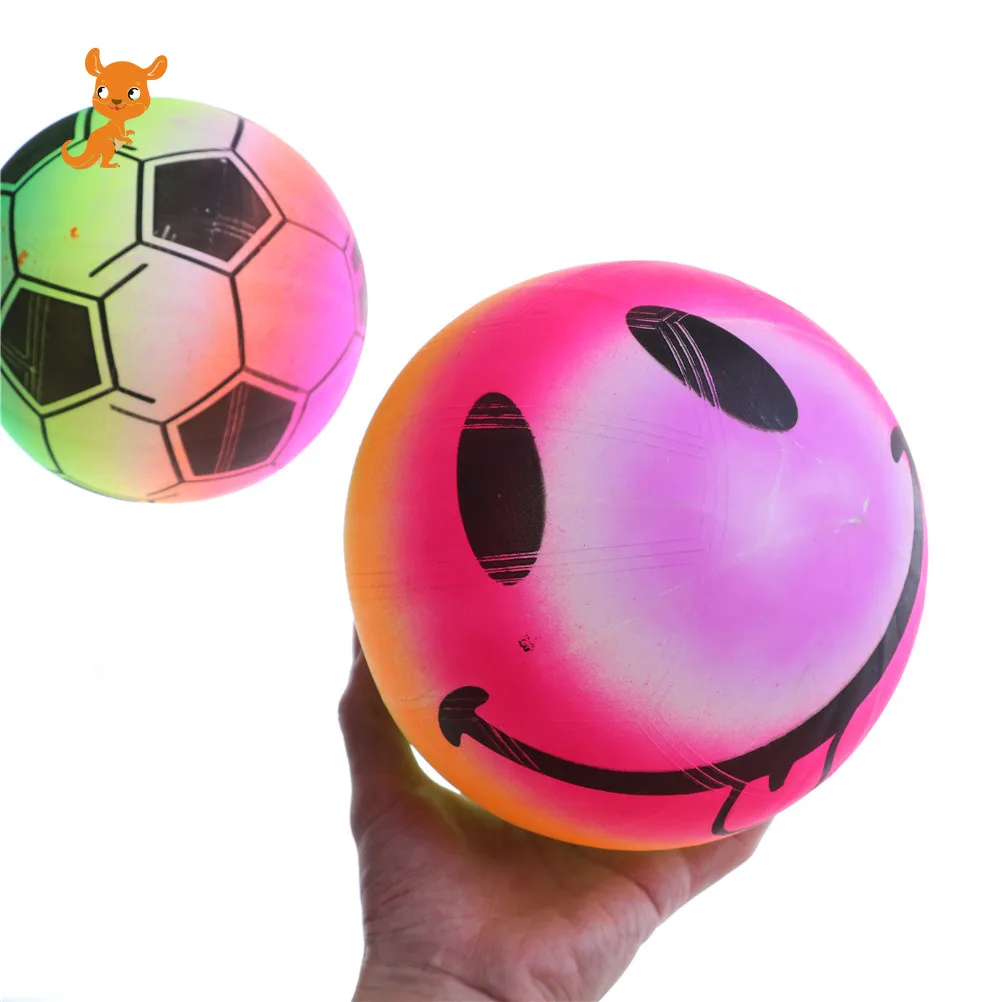 

1PCS Outdoor Water Beach Game Toy Colored Rainbow Inflated Ball Football Toy For Kid Children Swimming Pool Gifts Random