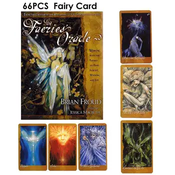 

66PCS Tarot Cards Deck The Faeries' Oracle Cards Beautifully Designed Durable Fairy Paper Tarot Card For Fun Playing Board Games
