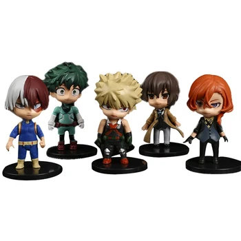 

5 Pcs/set Anime My Hero Academia Character Deku & Katsuki & All Might & TODOROKI Cute PVC Action Figure Collection Model Toys