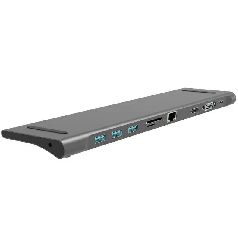 10 в 1 концентратор USB type C до 3,0 USB HDMI RJ45 usb-хаб для MacBook Pro Аксессуары USB разветвитель мульти 11 портов type C концентратор USB-C
