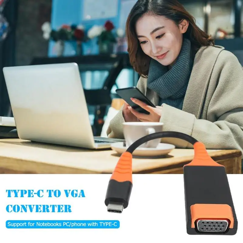 Usb type-C в VGA конвертер DisplayPort монитор проектор 1080P HD видео адаптер ABS и ПВХ поливинилхлорид эластомер