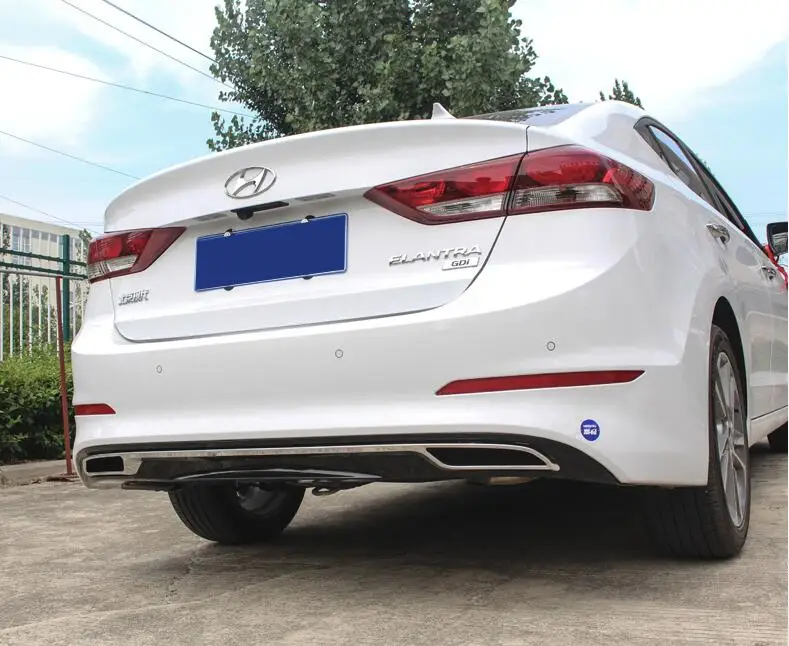 For Hyundai Elantra ABS Rear Bumper Diffuser Protector For 2016 2018 Elantra Body kit bumper rear Front shovel lip rear spoiler|Body Kits| - AliExpress