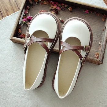

Big head shoes summer new sandals female thick bottom muffin casual literary fashion retro female white shoes