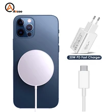 For iPhone 12 Pro Max Magsafe Wireless Charger 15W fast Charging with 20W PD Charging Adapter for iPhone 12 Mini