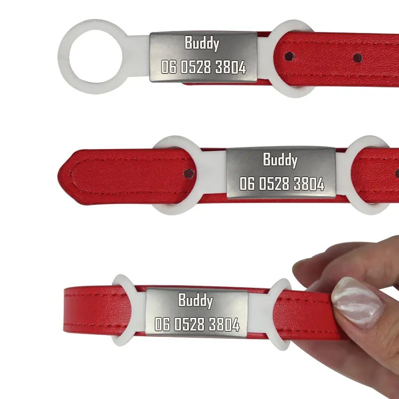 Pet Collar Pet ID Tags Dog Collar Tags Military Dog Tags Personalized Pet Dog Tag Engraved Dog Collar Silicone Stainless Steel Anti-Lost Id Tag Pet Nameplate Tags for Cat