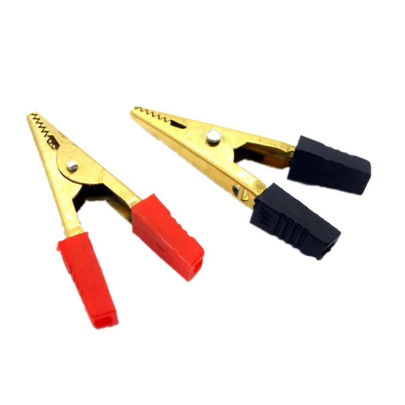 

10pcs 20A 50MM pure copper alligator clip thickened battery clip charging test clip full copper battery clip package