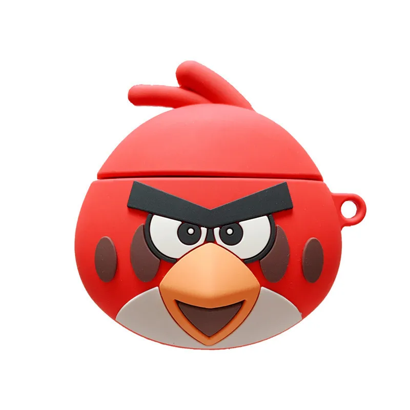 Милый 3D мультфильм прекрасный Angry Bird мягкий силиконовый наушник чехол для Apple AirPods 1/2 беспроводной Bluetooth чехол для гарнитуры