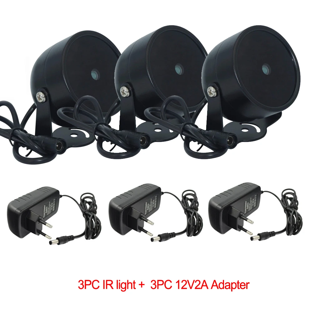 kit 6 CCTV светодиодный S 850nm 4 Массив ИК светодиодный осветитель ИК инфракрасный металлический водонепроницаемый ночного видения CCTV заполняющий свет для CCTV ip камеры - Цвет: kit 6