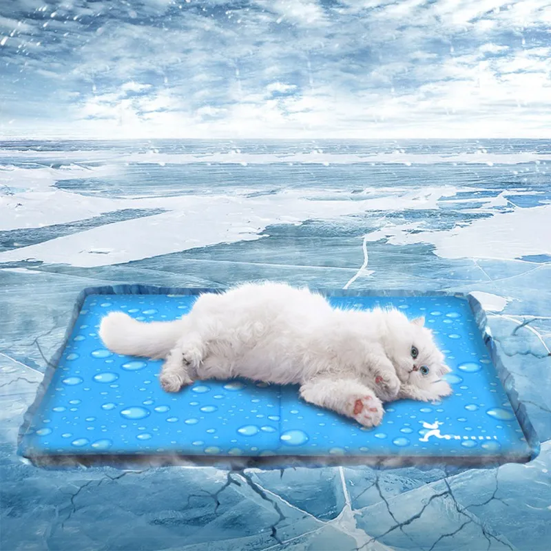 Pet летний охлаждающий коврик, постель для щенка Одеяло собачья Лежанка Подушка соломенные коврики