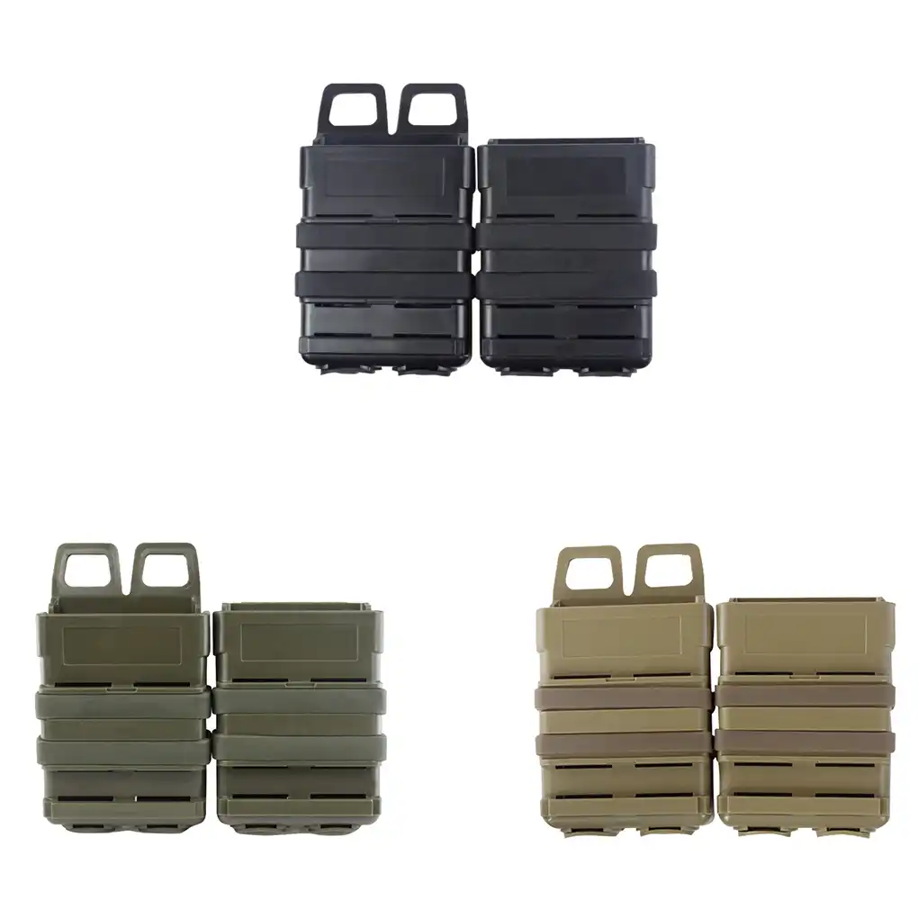 Airsoft MULTICAM Fast Mag Molle Pouch M4 Double FastMag Clip / 5.56mm