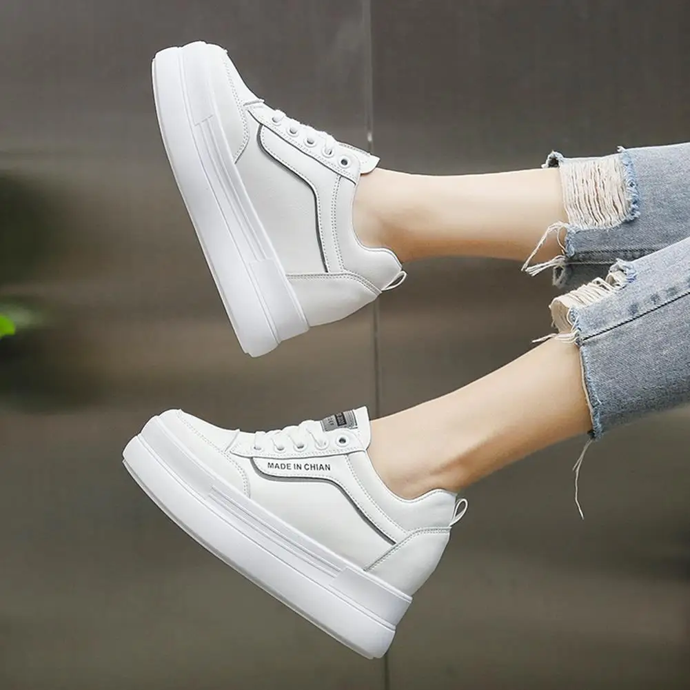

RIBETRINI New On Sale Female Flat Platform Shoes Woman Fashion Lace Up Spring Autumn Flats Women 2020 Casual Soft Sneakers