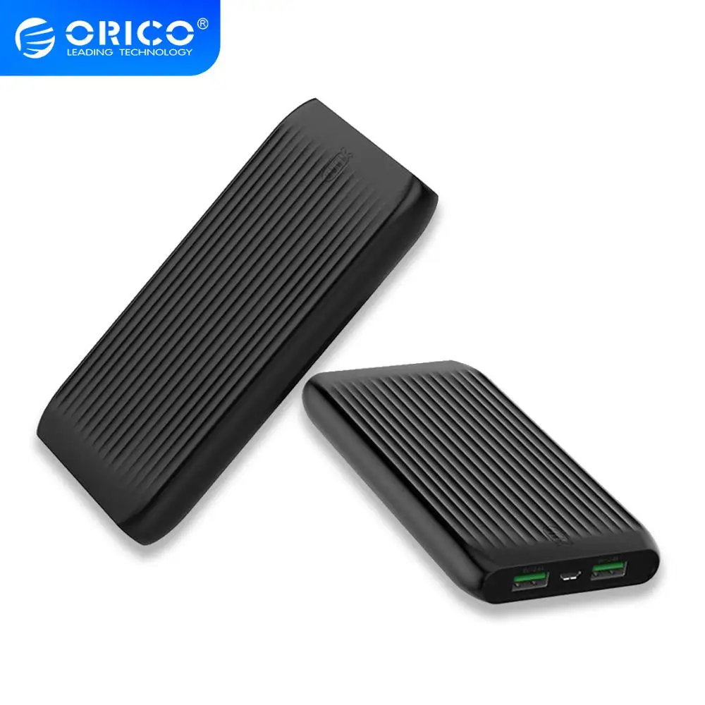 ORICO 10000 мАч большой емкости тонкий внешний аккумулятор Двойной USB Powerbank повербанк