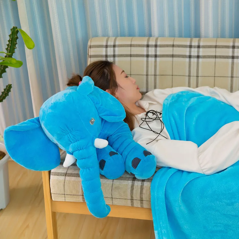 

Hot Selling Elephant Plush Toy Airable Blanket Douyin Celebrity Style Pacify Baby Elephant to Sleep with Doll Gift