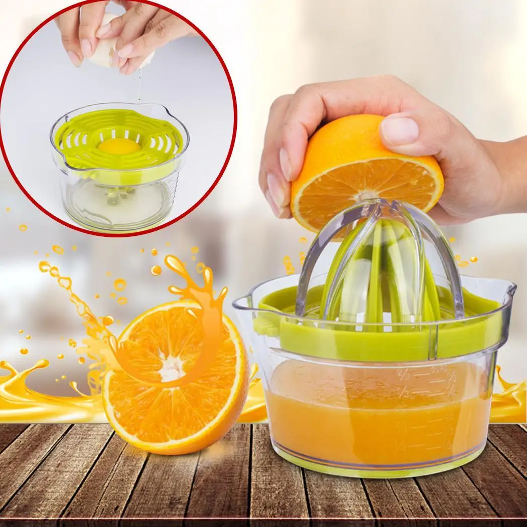 

Plastic Stainless Steel 1Pc New Kitchen Manual Juicer Cup Fruit Juicer Daily Useful Tools