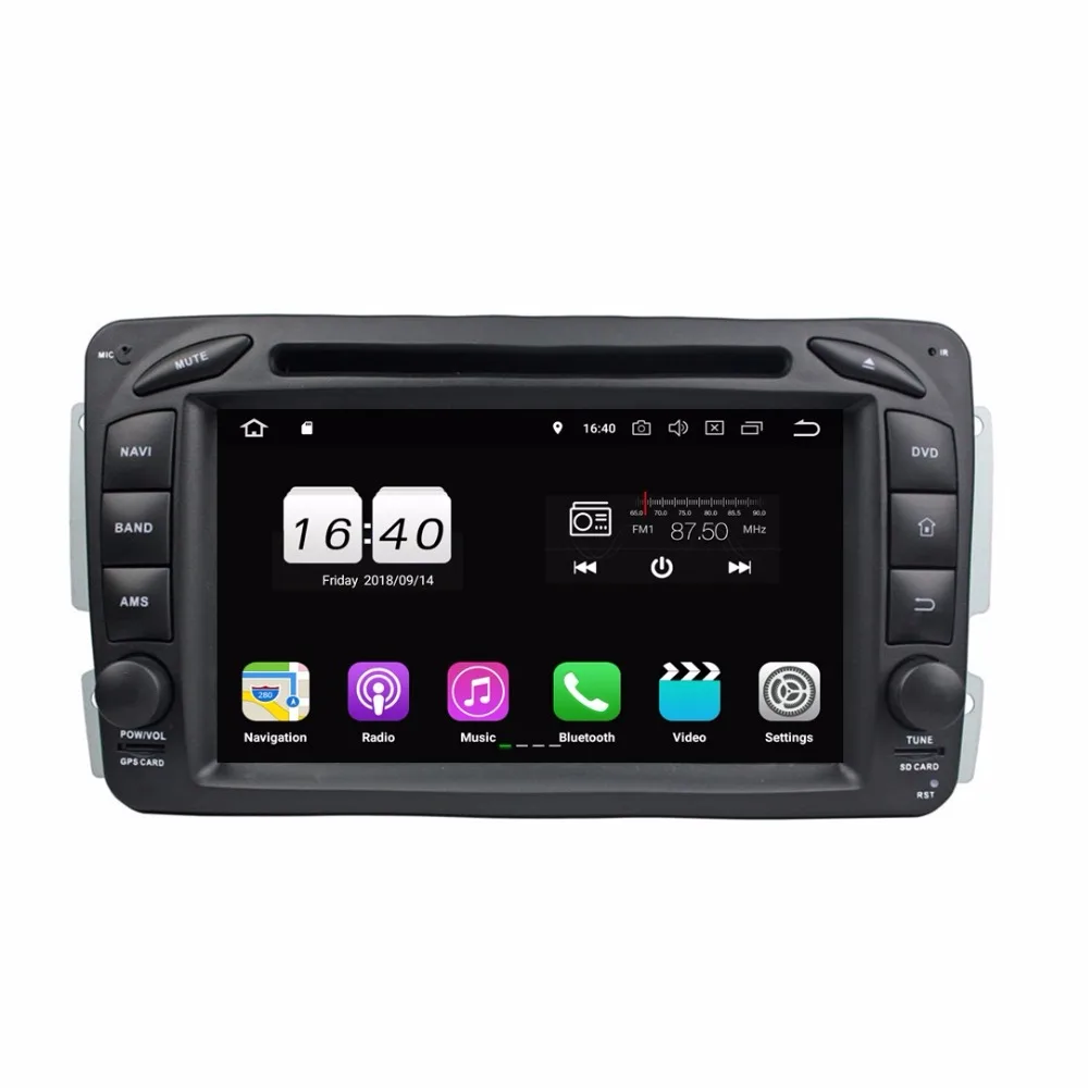 Android 11 0 2G + 16GB 4-ядерный автомобильный DVD-плеер Wifi Bluetooth 5 RDS радио GPS карта для Benz ML CLK