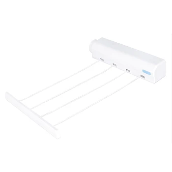 

Retractable Indoor Clothes Hanger Rope Wall Mounted Hanger Drying Towel Rack Flexible Clothesline Bathroom Clothes Dryer