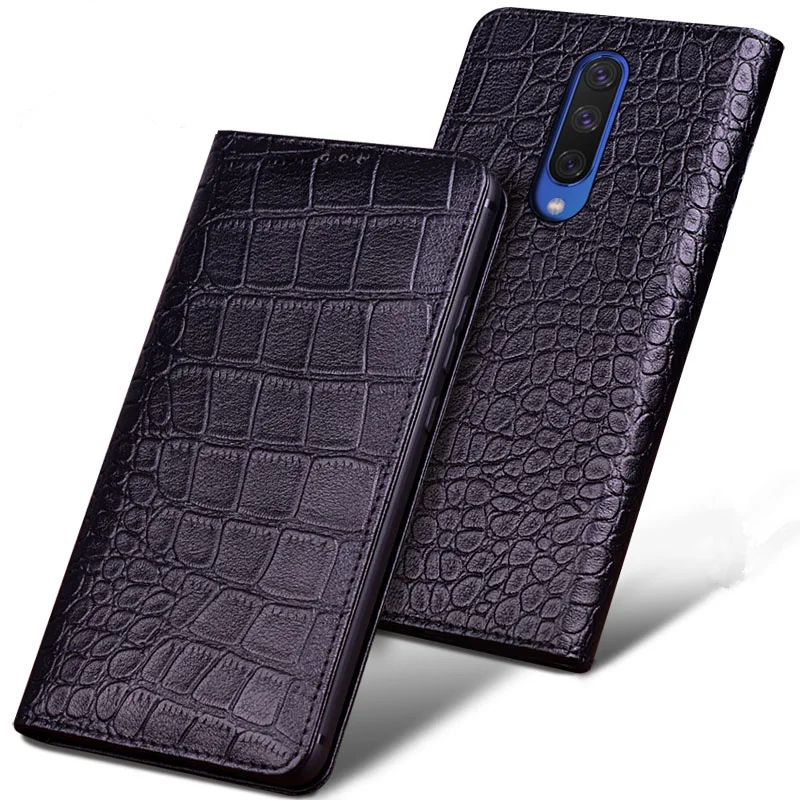 

High-end full grain genuine leather magnetic holder case for OnePlus 7 Pro/OnePlus 7 flip phone cover bag standing funda capa