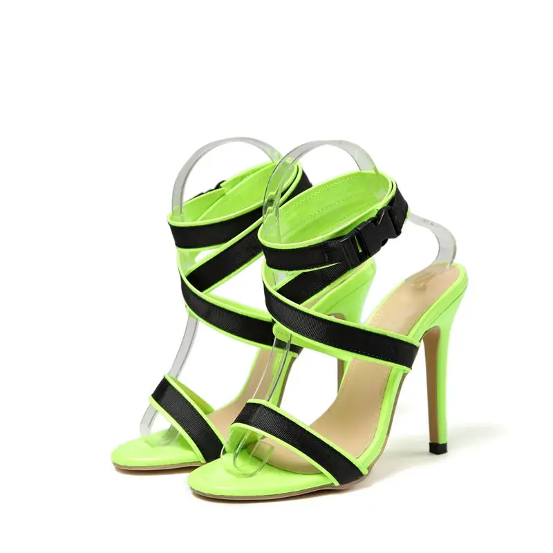2019 Пикантная женская обувь Стилеты на высоком каблуке туфли зеленого цвета в