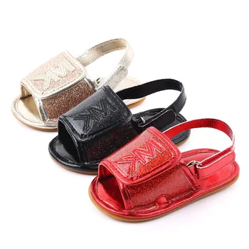 

2020 New Summer Baby Shoes Newborn Girls Rubber Sole Sandals Infants Anti-slip Casual Shoes