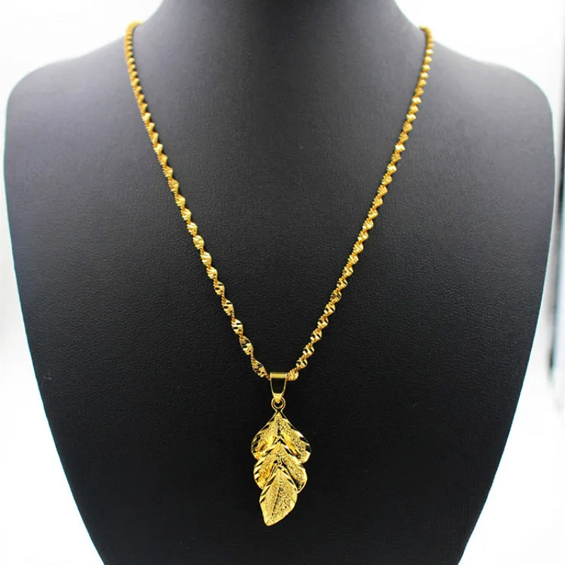 Dubai 24k Gold Necklaces For Women New 