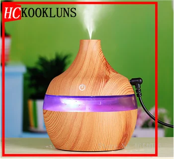 

Wood Grain Aromatherapy Quiet Air Humidifier 300ML Mini Cool Mist Humidifier Essential Oil Diffuser USB Charging