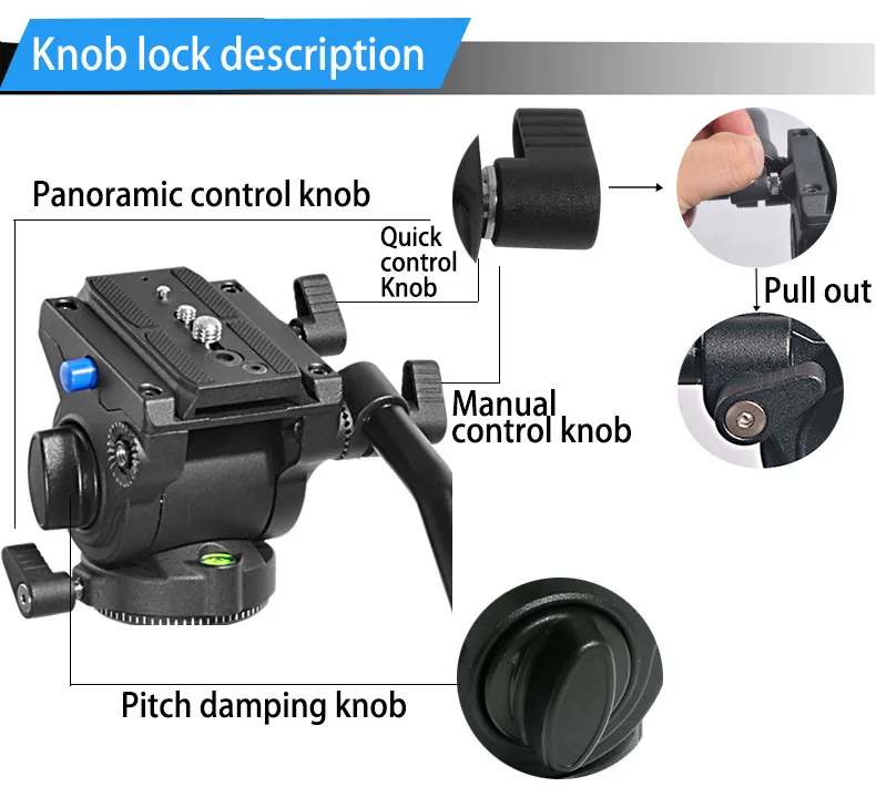 Штативная головка для видео, Жидкостная головка, сферическая головка с камерой, гидравлическая головка для камеры dslr, зона штатива с быстросъемной пластиной manfrotto