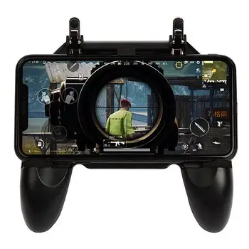 

New Mobile Game Controller Free Shipping 4 Finger Compatible For PUBG Cellphones Trigger Joystick Gamepad eats chicken artifacts