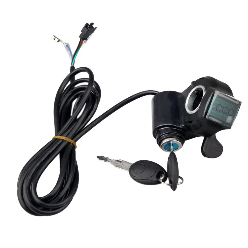 Electric Bike Thumb Throttle with LCD Digital Battery Voltage Display Switch Scooter 12V/24V/36V/48/60/72V|Electric Bicycle Accessories| - AliExpress
