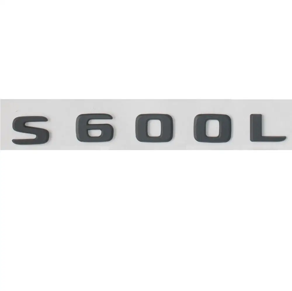 Black Trunk Flat Letters S 600L Emblem Emblems Badges for Mercedes S600L | Автомобили и мотоциклы