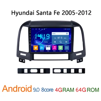 

4G RAM 64G ROM autoradio for Hyundai Santa Fe 2005 2012 android car radio coche audio DVD multimedia player GPS navigator auto