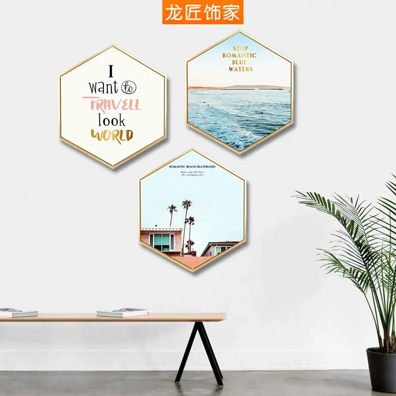 

Longg Northern European-Style Living Room Decorative Painting Modern Minimalist Model Room Wall Painting Bedroom Restaurant Mura