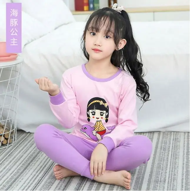 style 14 Детская одежда для сна; детская одежда для сна для мальчиков; зимние хлопковые комплекты для маленьких девочек; Детская домашняя одежда; пижамы для мальчиков; От 2 до 13 лет одежда для подростков - Цвет: style 14