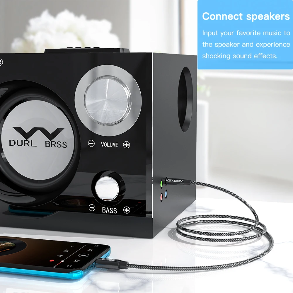 Headphone Amplifier Audio Decoder Portable DAC Amplifier Audio Amp Adapter KEYSION HIFI DAC Earphone Amplifier USB Type C to AUX Speaker Cable Adapter 32bit 384kHz HD Digital Decoder Car Audio Input Cord