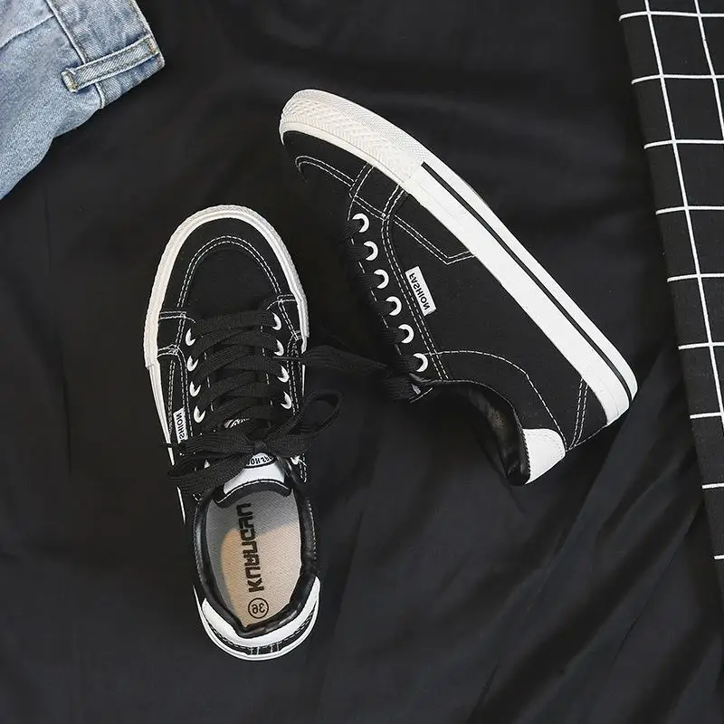 

Autumn Korean-style Street Snap Small White Shoes Women's 2018 New Style Versatile Students Canvas Shoes Low Top Sneakers Casual