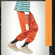 Осенние новые брендовые комбинезоны с завязками, мужские многоцветные регулируемые свободные широкие повседневные штаны